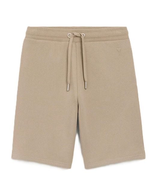 AMI Natural Ami Loose Fit Drawstring Shorts for men