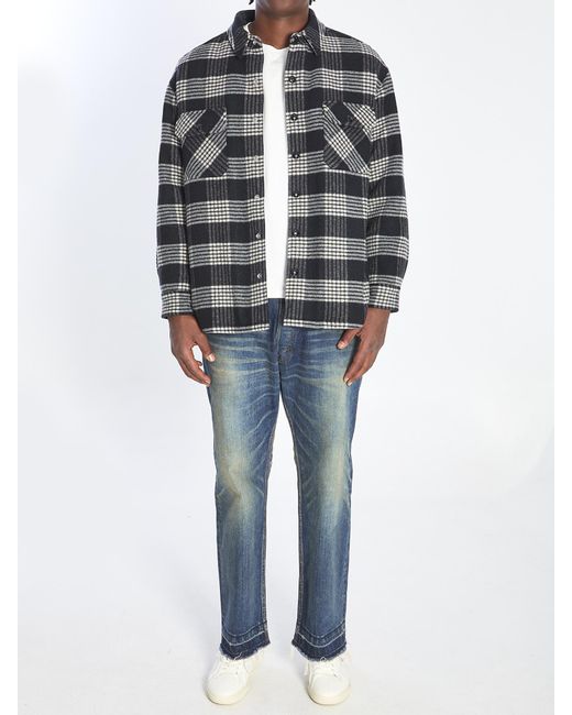 Céline Gray Quilted Overshirt for men