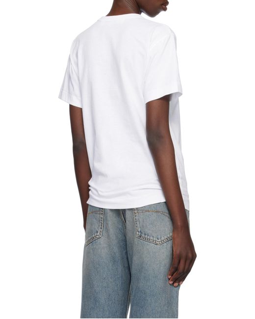 COMME DES GARÇONS PLAY White Crew Neck T-Shirt