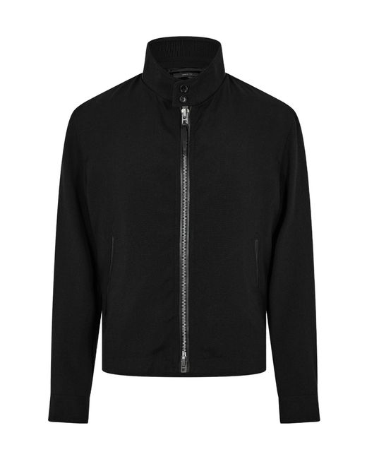 Tom Ford Black Stand-Collar Zip-Up Jacket for men