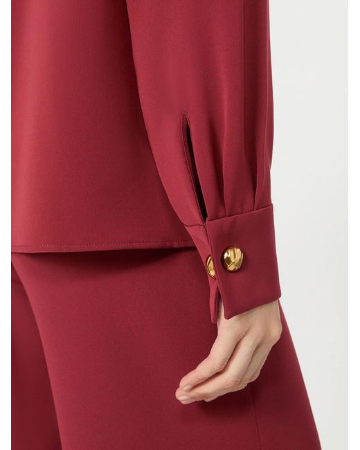 Max Mara Red Studio Mstottimo Long-Sleeved Top
