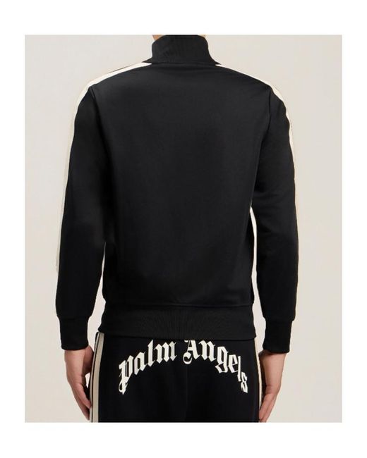Palm Angels Black Classic Logo Track Jacket for men
