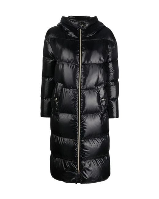 Herno Black Long-Sleeve Hooded Down Jacket