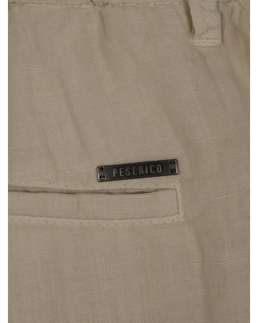 Peserico Natural Drawstring Cargo Shorts for men