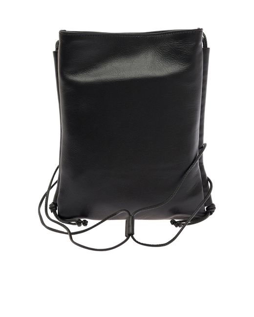 Hereu Black Trena Interwoven Designed Crossbody Bag for men