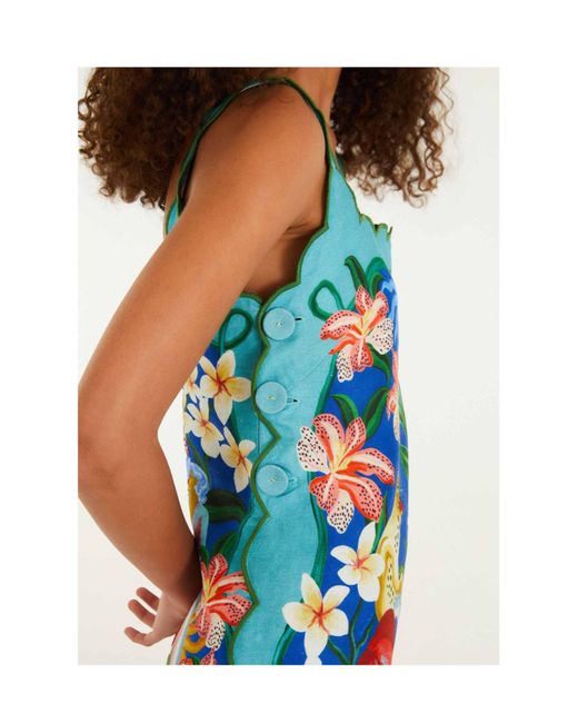 Farm Rio Blue Sleeveless Dress