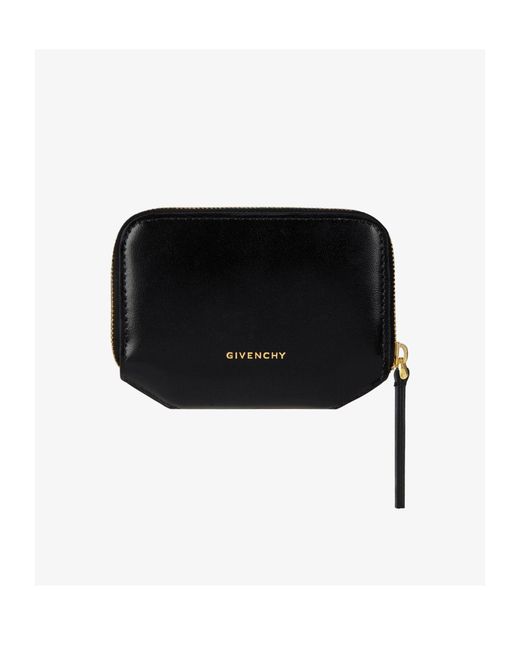 Givenchy Black 4G Liquid Zipped Wallet
