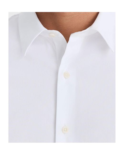 Vince White Long-Sleeve Button-Down Shirt for men