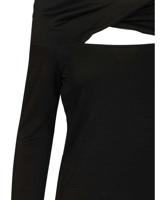 Max Mara Black Orafo Off-Shoulder Knit Top