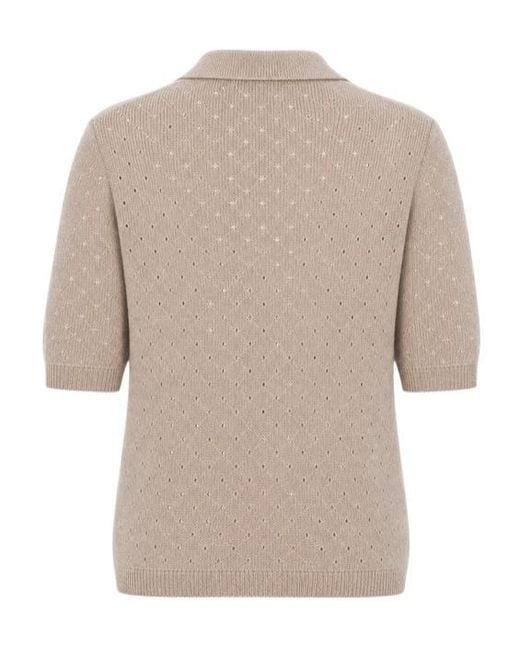 Fabiana Filippi Natural Short-Sleeved Sweater