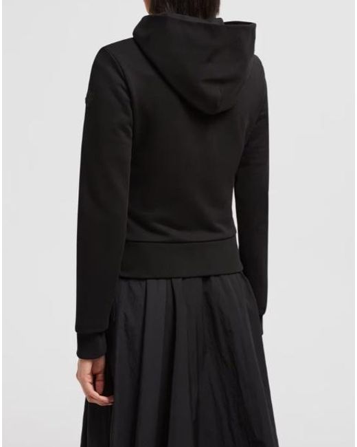 Moncler Black Padded Diagonal-Quilted Zip-Up Jacket
