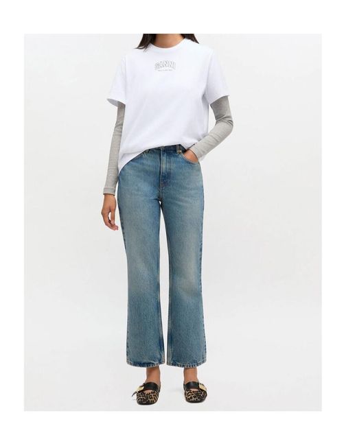 Ganni Blue Betzy Flared Jeans