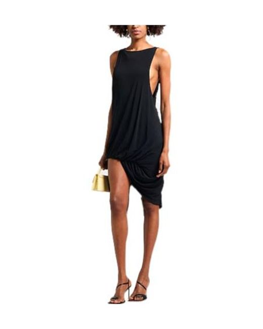 Jacquemus Black Solid Sleeveless Dress