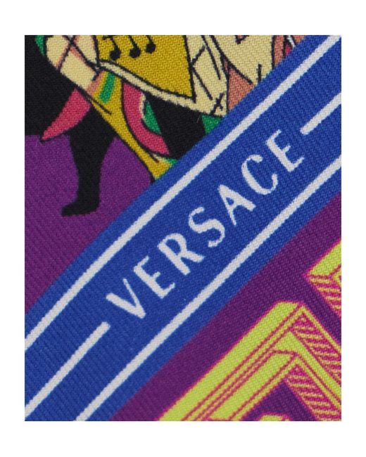 Versace Black Theater Printed Scarf