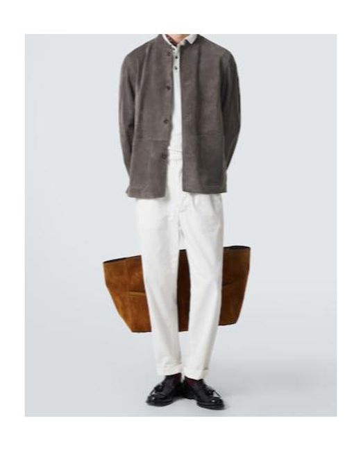 Dunhill Gray Suede Jacket for men