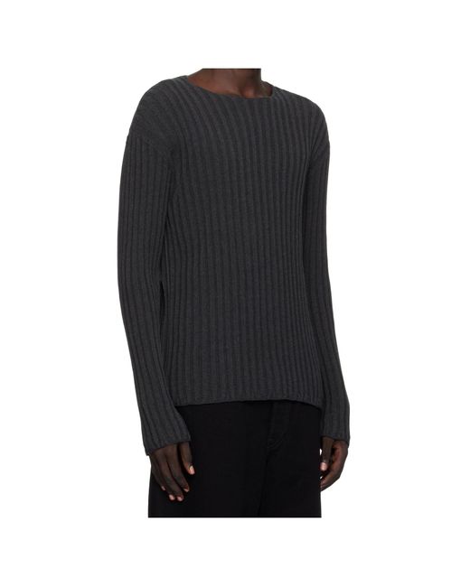 Acne Black Ribbed Jumper for men