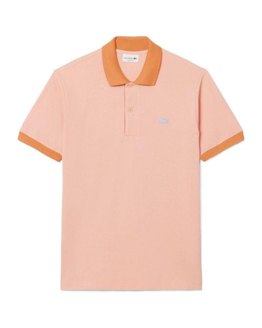 Lacoste Pink Shortsleeve Polo Shirt for men