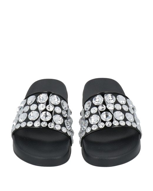 Dolce & Gabbana Black Rhinestone Slides