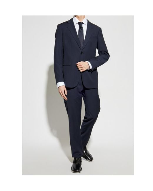 Giorgio Armani Blue Two-Piece Single-Breasted Suit for men