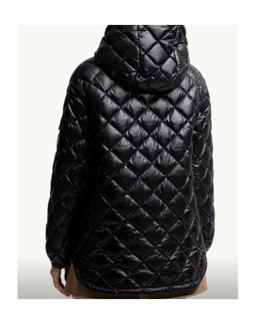 Moncler Black Camicia Zip-Up Quilted Jacket