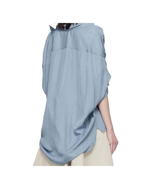 Maison Mihara Yasuhiro Blue Oversized Shirt