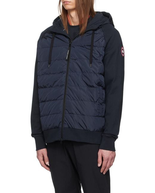 Canada Goose Blue Hybridge Huron Zipper Down Jacket for men