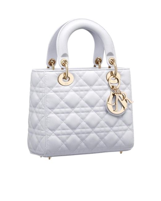 Dior White Small Lady My Abc Bag