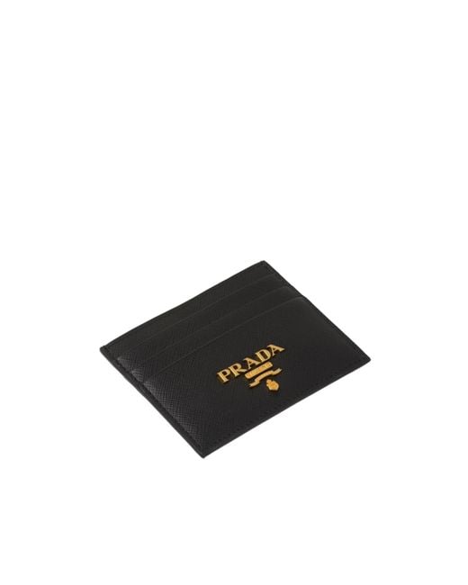 Prada Black Logo Plaque Cardholder