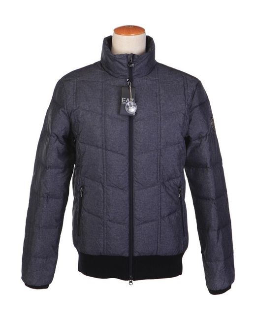 EA7 Blue Logo Down Jacket for men