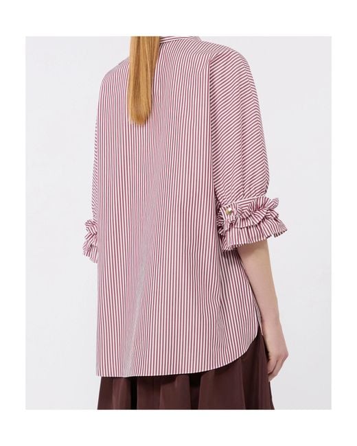 Max Mara Pink Cotton Poplin Shirt