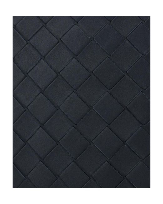 Bottega Veneta Blue Intrecciato Zipped Phone Pouch for men