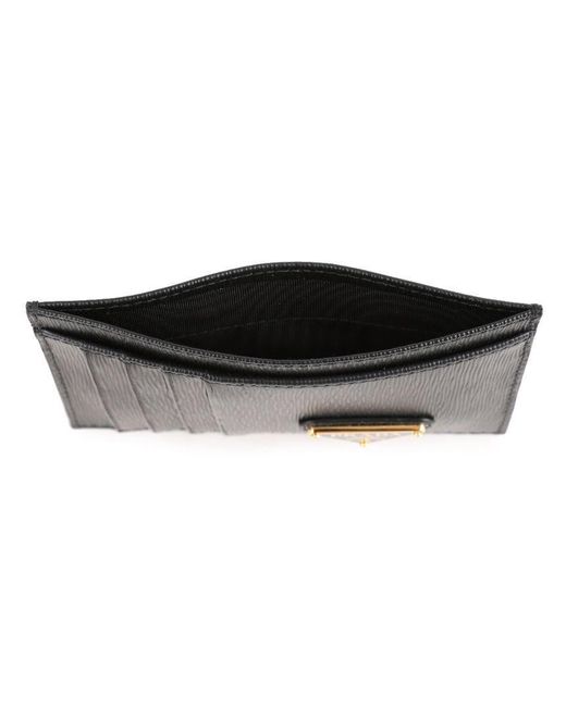 Prada Black Logo Card Holder for men