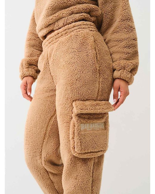 True Religion Natural Sherpa Boyfriend Jogger
