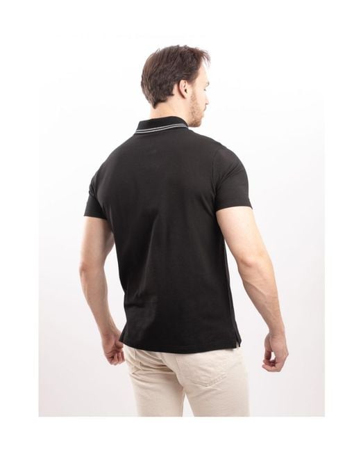 Paul & Shark Black Logo Short-Sleeved Polo Shirt for men