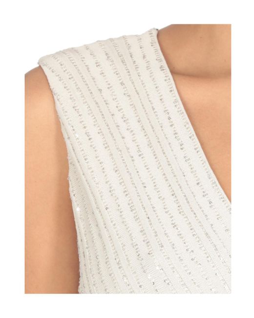 D.exterior White Sleevless Flash Dress