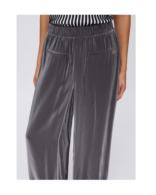 Liu Jo Gray Flared Trousers