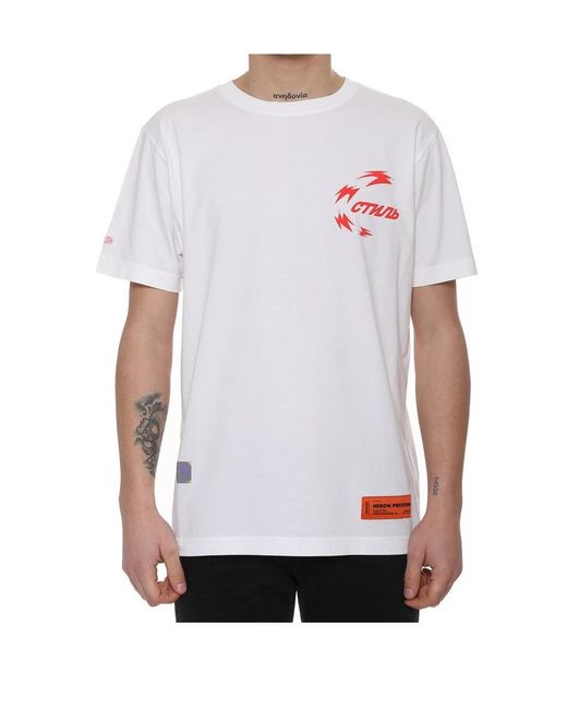 Heron Preston White Printed T-Shirt for men