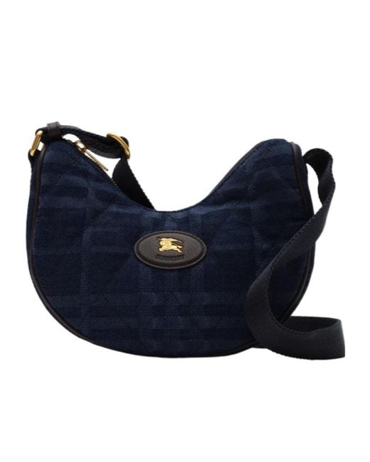 Burberry Blue Horseshoe Quilted Crossbody Bag