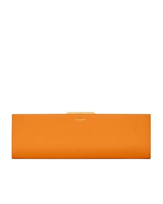Saint Laurent Orange Midnight Large Clutch