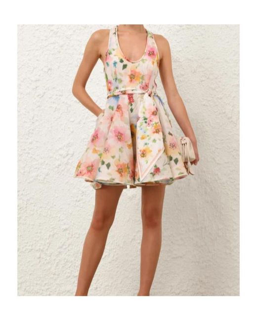 Zimmermann White Alchemy Racer Flared Dress