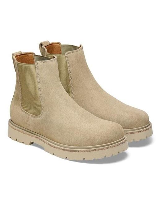 Birkenstock Natural Round Toe Ankle Boots