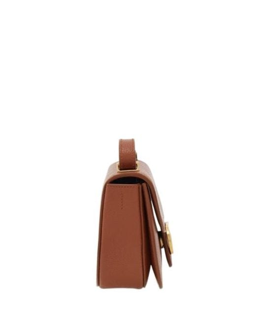 Ferragamo Brown Double Gancini Mini Crossbody Bag