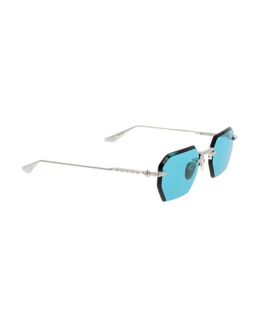 Chrome Hearts Blue Frameless Sunglasses for men