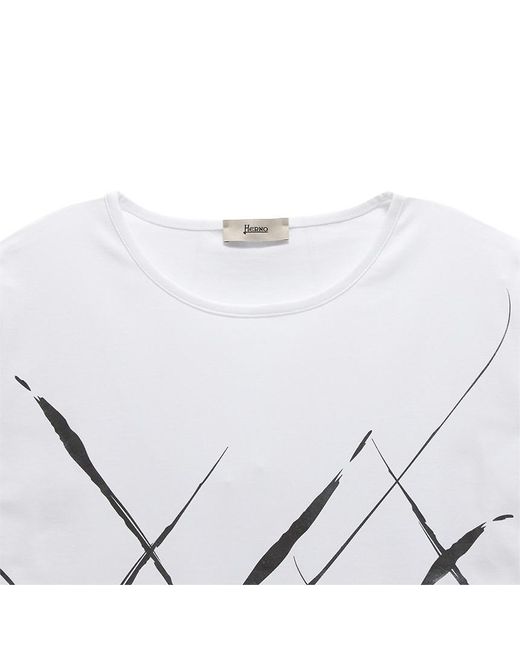 Herno White Interlock Jersey T-Shirt