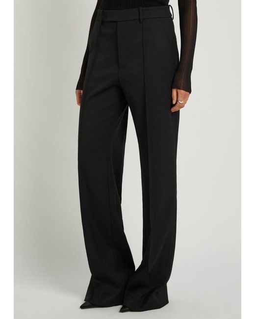 Nili Lotan Black Etoile Straight-Leg Wool Trousers