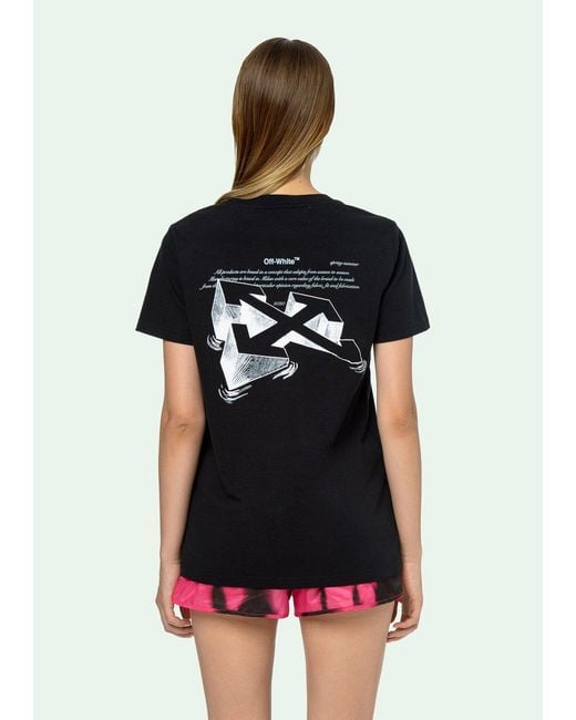 Off-White c/o Virgil Abloh Black Graphic Print Cotton T-Shirt