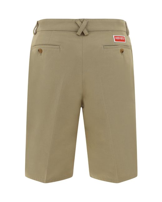 KENZO Green Paris Chino Shorts for men