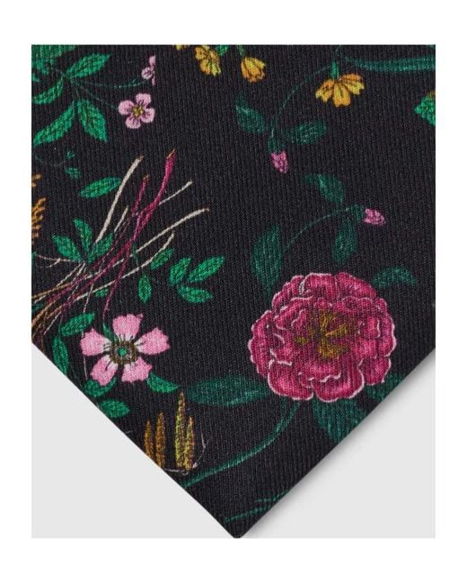 Gucci White Printed Silk Tie for men