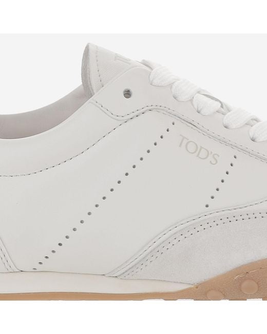 Tod's White Lace-Up Sneakers for men