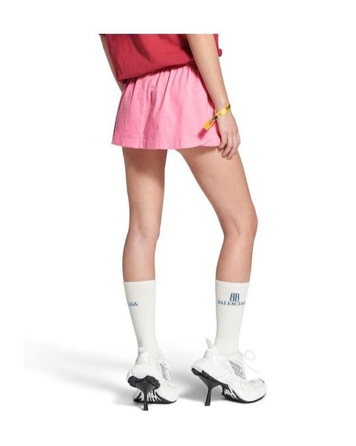 Balenciaga Pink Laurel Classic Football Mini Skirt